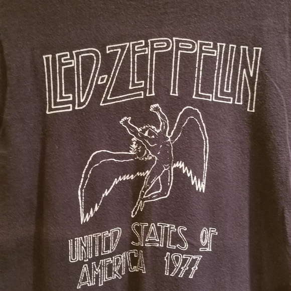 Led Zeppelin 1977 USA Tour T-Shirt - Vintage Concert Tee With Swan Song Logo Unisex Cotton Shirt